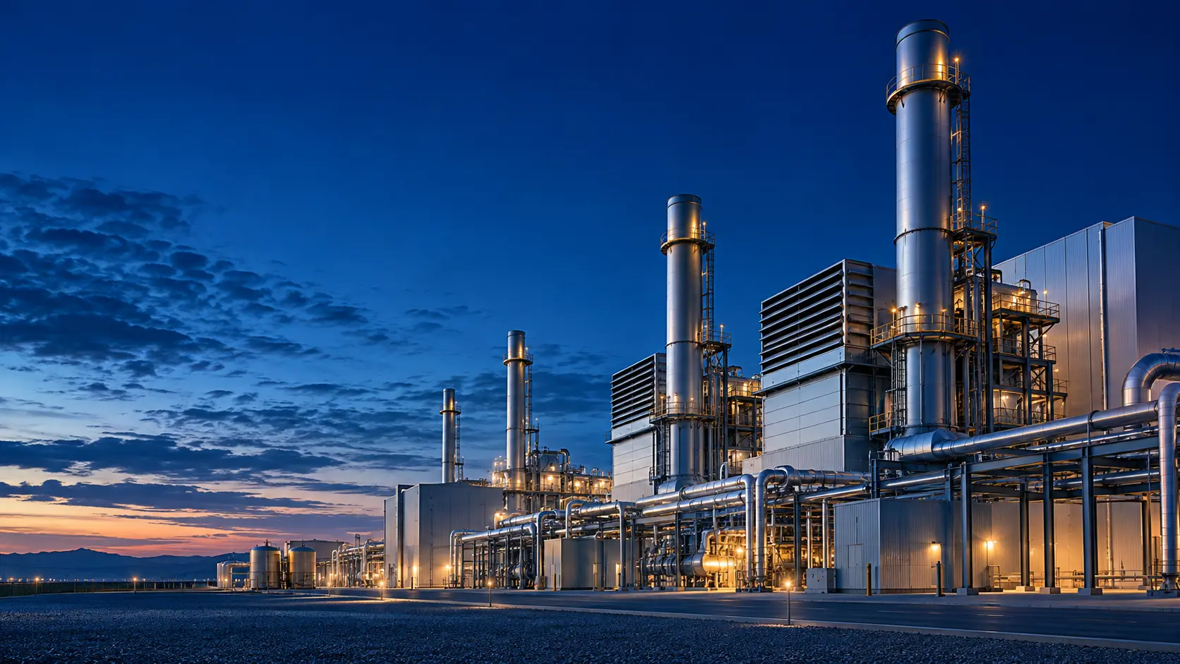 Ilustración de infraestructura de generación de energía